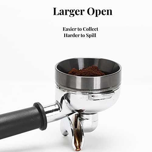 Black Aluminum Espresso Dosing Funnel with Magnetic Rings 51MM