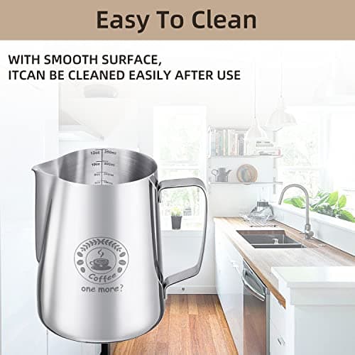 350ml 12oz 304 Stainless Steel Milk Frothing Pitcher with Latte Art Pen