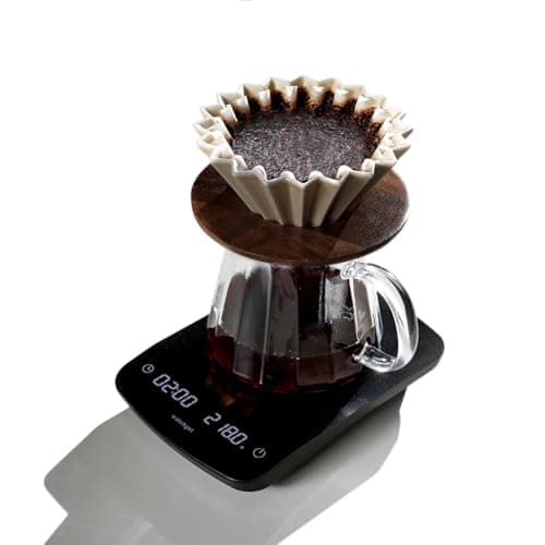 Coffee Scale with Timer, 2200g/0.1g Accurate, Digital Kitchen Scale, Black