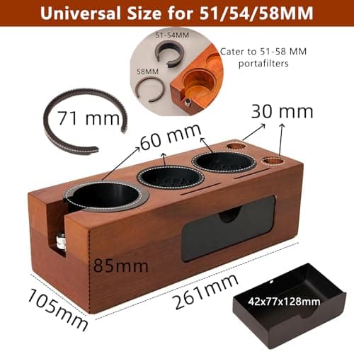 8-in-1 Espresso Coffee Tamping Station with Organizer & Tools