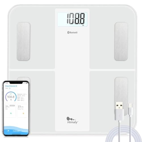 Himaly USB Rechargeable Digital Body Scale, 400Ibs Capacity, Backlight Display