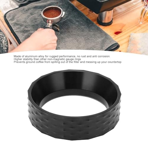 48mm Magnetic Dosing Ring for Espresso Machines, Black Accessories