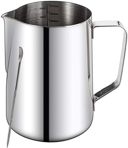 Nicunom 50oz Stainless Steel Milk Frothing Pitcher for Latte Art Espresso Machines