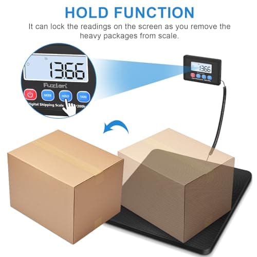 Fuzion Digital Shipping Scale - 440lbs, 10g Accuracy, Hold/Tare, LCD Display