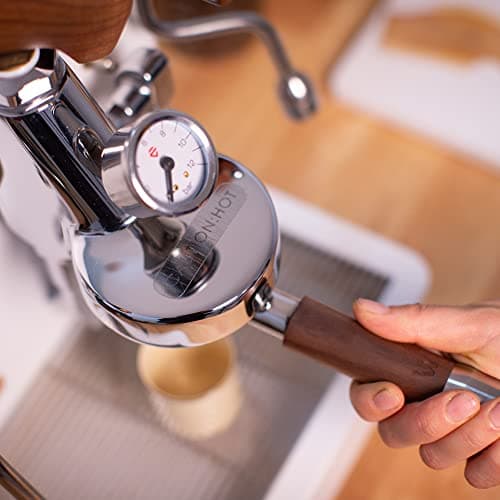 Naked Bottomless Portafilter 58mm for Breville Espresso Machine Stainless Steel & Black Walnut Handle