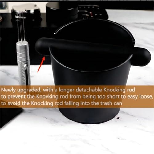 2pcs Espresso Knock Box Silicone Mat with Removable Bar Tool Anti-Slip Base