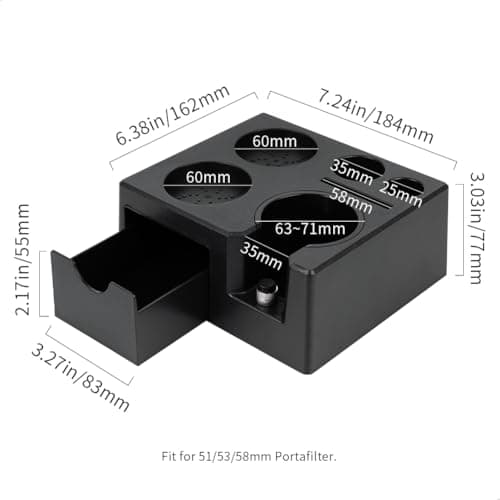 Watchget Professional Espresso Tamping Station for Baristas Compatible with 51/53/58mm Portafilter