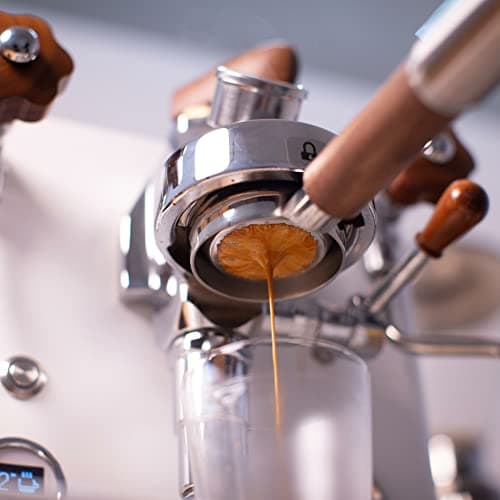Naked Bottomless Portafilter 58mm for Breville Espresso Machine Stainless Steel & Black Walnut Handle