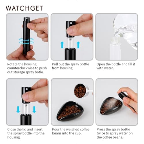 2PCS 10ml Coffee Bean Spray Bottle, Portable & Refillable, Black