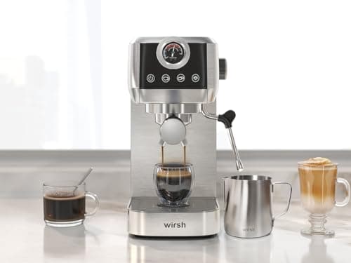 Wiresh 12oz Stainless Steel Milk Frothing Pitcher for Espresso, Latte and Cappuccino