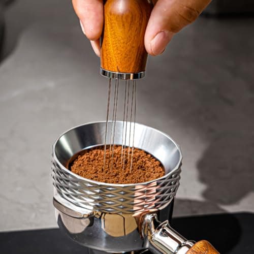 51mm Magnetic Espresso Dosing Funnel, Aluminum Ring Compatible Black