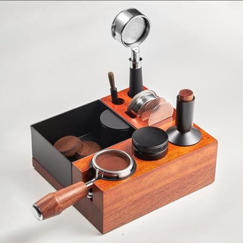 Large Espresso Tamping Station with Knock Box & Accessories