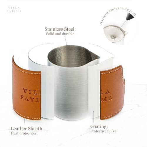 Premium Stainless Steel Handleless 14oz Milk Frothing Pitcher - Barista Gift Box - Green