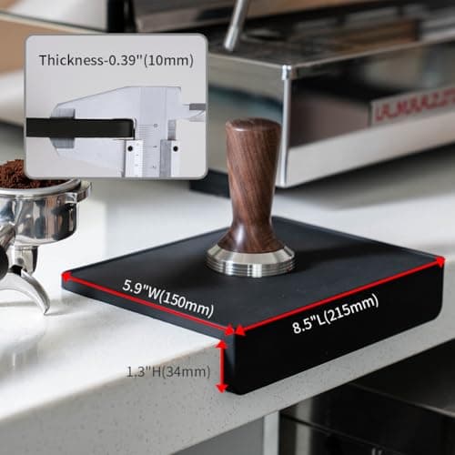watchget Espresso Tamping Mat & Knock Box - Brown