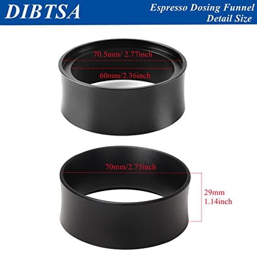 58mm Espresso Dosing Funnel, Black Aluminum Alloy Portafilter Replacement