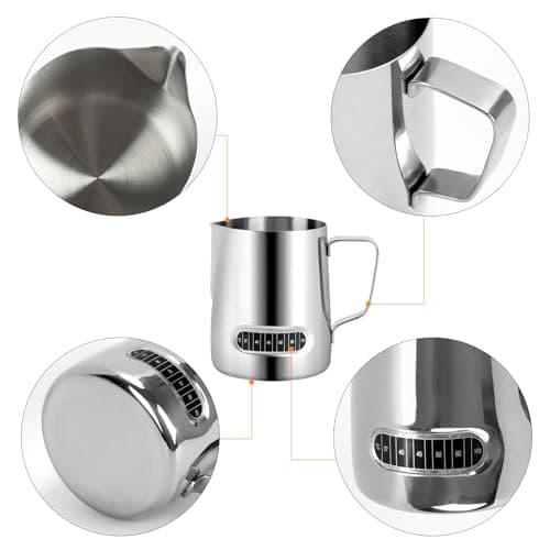 20 oz Stainless Steel Milk Frother Pitcher with Thermometer