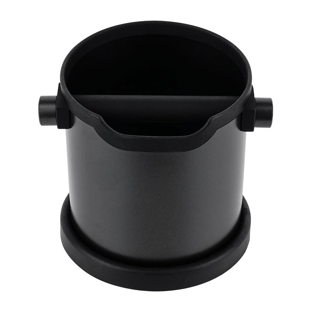 Black Stainless Steel Espresso Knock Box for Coffee Grounds Barista Tools Accessories