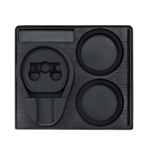 Normcore 51mm/54mm Espresso Tamping Station, Barista Corner Mat & Stand, Black