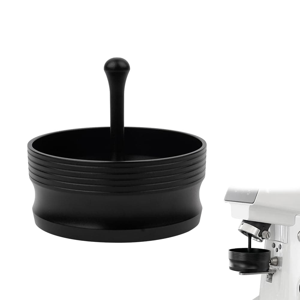 58mm Coffee Dosing Ring, Aluminium Alloy Black Coffee Powder Picker