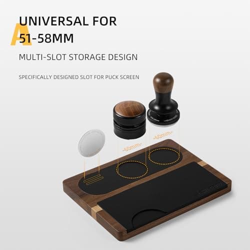 MHW-3BOMBER TS5151 Espresso Tamping Station 51-58mm Detachable Silicone Mat
