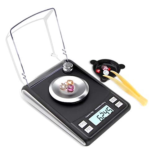 Fuzion Milligram Scale 50/0.001g, 20g Cal Weight, Precision Powder Scale for Medicine Reloading