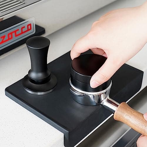 58mm Espresso Gravity Distributor, Adjustable Height Leveler, Black