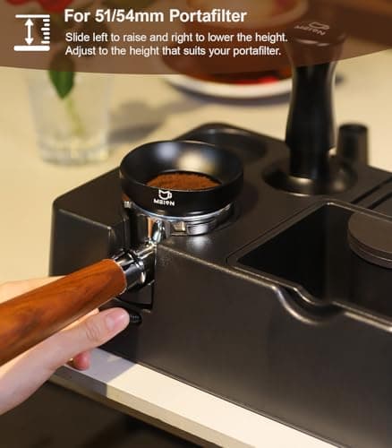 MEION 10-in-1 Espresso Organizer Tamping Station with Detachable Knock Box