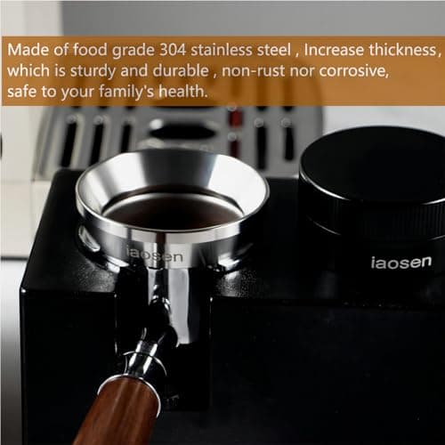 53mm Food-Grade 304 Stainless Steel Espresso Dosing Funnel Compatible with Breville Portafilter
