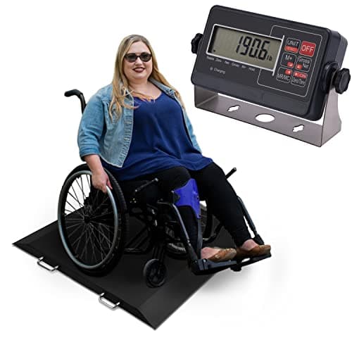 Wheelchair Scale for Home Use with Digital Medical Scale and Dual Ramp