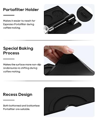 Anti-Slip Espresso Tamping Mat for Baristas, Food Grade Silicone Mat