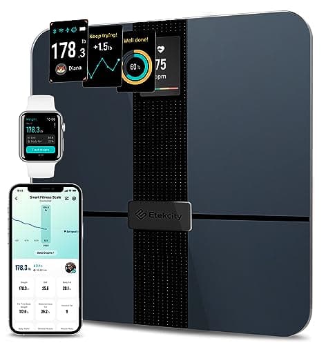 Etekcity Bluetooth Digital Bathroom Scale, Large Blue LCD, High Precision, Upgraded BMIC.weight