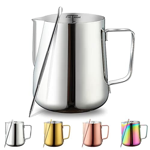 Kyraton Gold 12oz Milk Frothing Pitcher for Espresso Cappuccino Latte Art