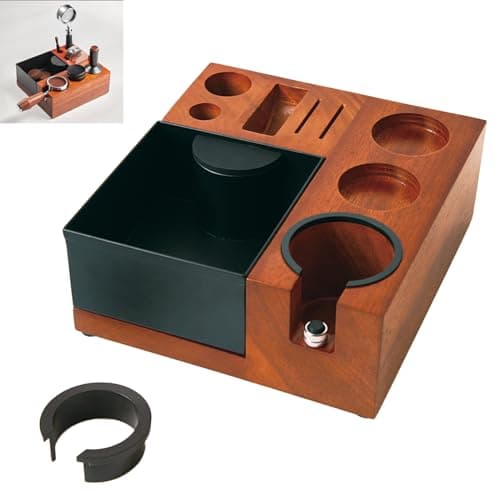 Large Espresso Tamping Station with Knock Box & Accessories