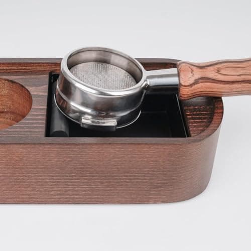 Watchget Espresso Tamping Station, 58mm Espresso Accessory Fit, Wooden Anti-Pressure Pad Stand