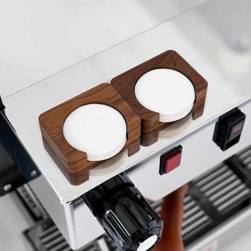 watchget Espresso Paper Filter Holder & Dispenser for 51mm/53mm/54mm/58mm Filters, Wooden