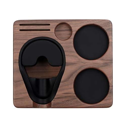 Normcore Natural Walnut Espresso Tamping Mat, 58mm Portafilter Tool Organizer