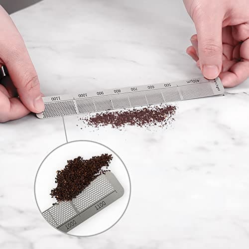 Ground Coffee Measuring Ruler: Precision Stainless Steel Tool for Grind Size