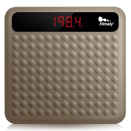 Himaly Digital Body Weight Scale with Step-On Tech and Large Silicone Platform, 400lbs Capacity
