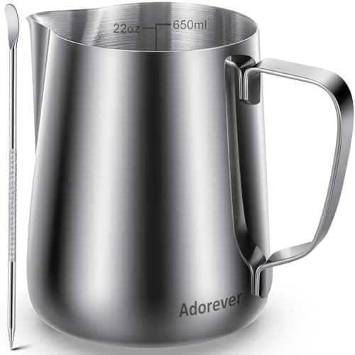 Stainless Steel 22oz Milk Frothing Pitcher for Coffee Machines, Barista Tools