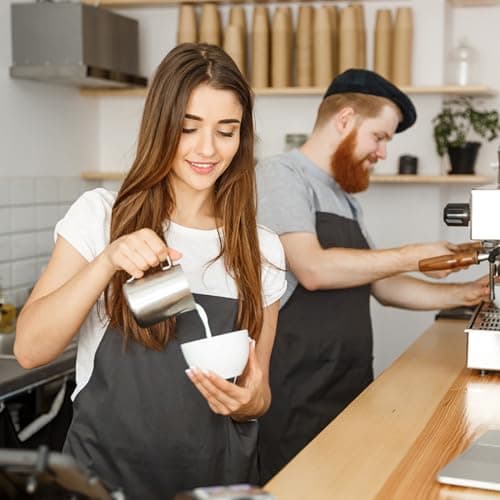 Nicunom 2-Pack 12oz & 20oz Espresso Milk Frothing Pitcher, Stainless Steel Steamer Cup