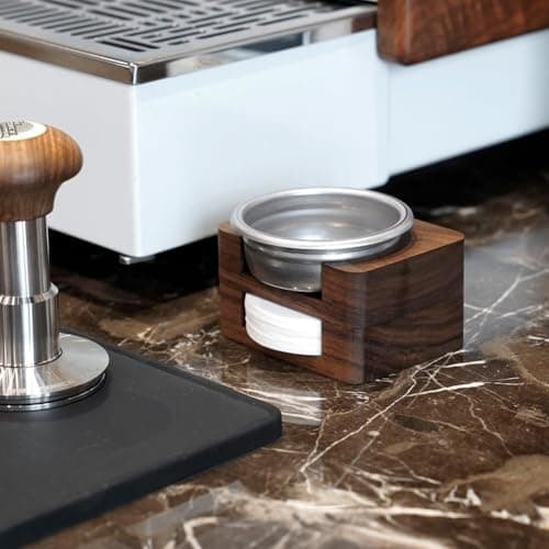 watchget Espresso Paper Filter Holder & Dispenser for 51mm/53mm/54mm/58mm Filters, Wooden