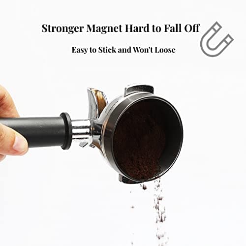 Black Aluminum Espresso Dosing Funnel with Magnetic Rings 51MM
