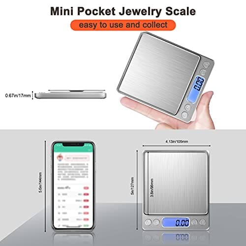 MEIYA Digital Kitchen Scale 500g Accurate Jewelry Baking Soap 9 Units Tare Function