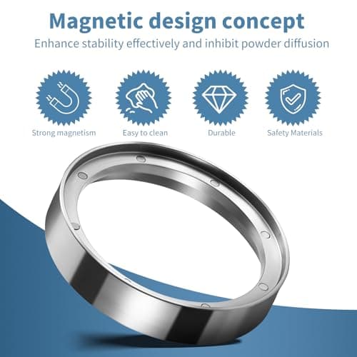 58mm Stainless Steel Espresso Dosing Funnel with 8 Magnets
