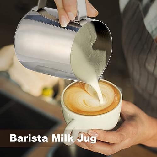 Stainless Steel 12oz Milk Frother Pitcher for Barista Cappuccino Art