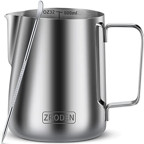 Stainless Steel Milk Frothing Pitcher for Espresso Machines