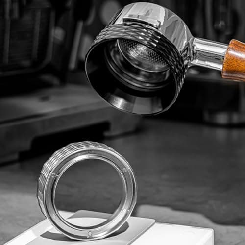 51mm Magnetic Espresso Dosing Funnel, Aluminum Ring Compatible Black