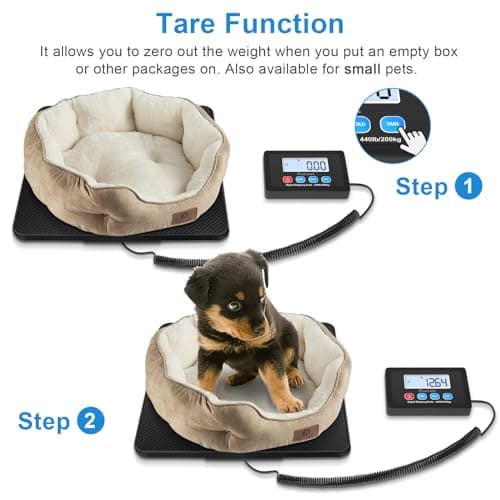 Fuzion Digital Shipping Scale - 440lbs, 10g Accuracy, Hold/Tare, LCD Display