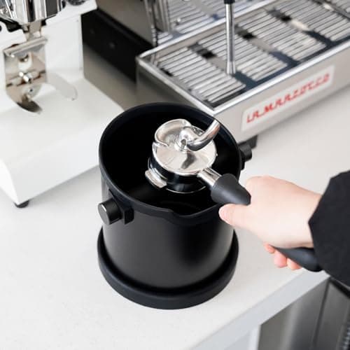 Black Stainless Steel Espresso Knock Box for Coffee Grounds Barista Tools Accessories