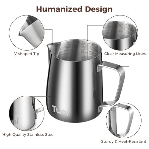 Tuni 12oz Stainless Steel Milk Frothing Pitcher